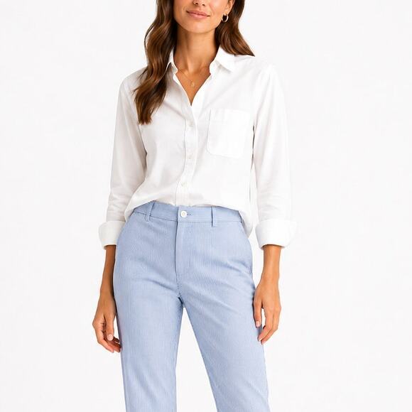 Lands' End Tops - Lands' End Women's Femme Regular Fit Button Down Blouse